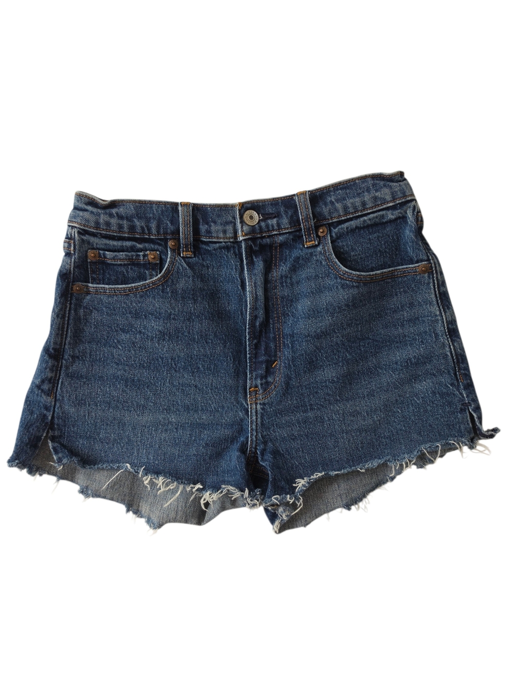 Abercrombie & Fitch Indigo Denim Mom Shorts
